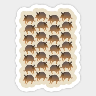 Seamless Armadillo Pattern Sticker